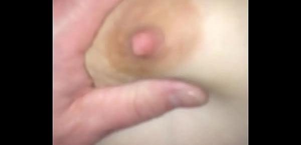  My lactating slut squirting milk and gagging on my cock!